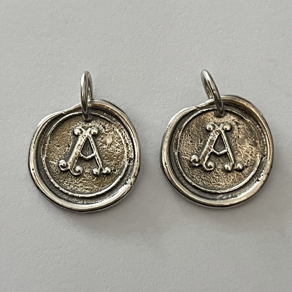 NWOT Waxing Poetic ‘A’ Sterling silver charm